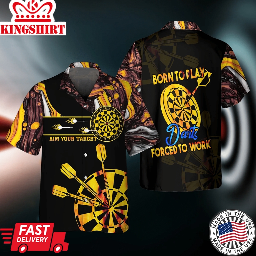 Born To Play Darts - 3D Trendy Hawaiian Shirt For Men And Women