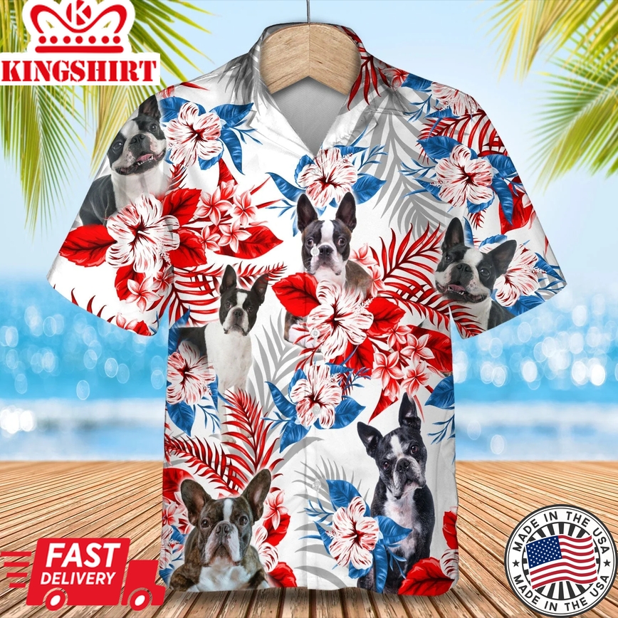 Boston Terrier Trendy Hawaiian Shirt- Summer Aloha Shirt, Trendy Hawaiian Shirt For Men And Women