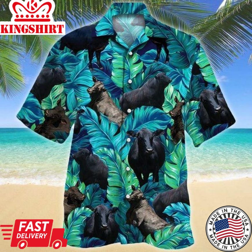 Brangus Hawaii Shirt Green Brangus Cattle Lovers Trendy Hawaiian Shirt