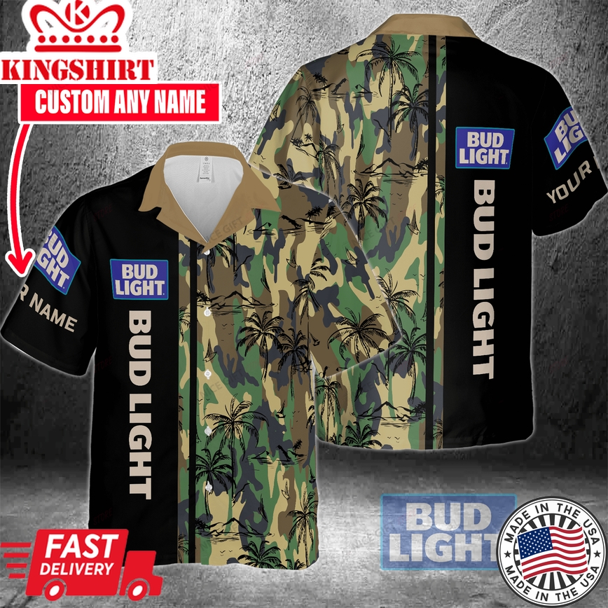 Bud Light Personalized Name Hawaiian Custom Apparel