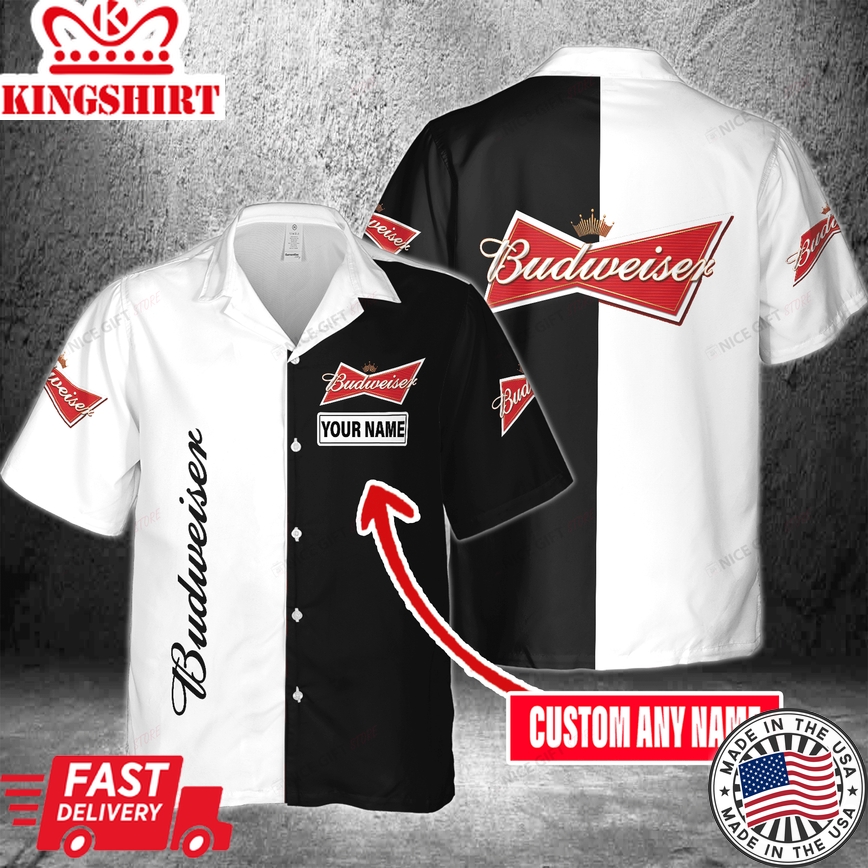 Budweiser Customizable Hawaiian Name Print Shirt