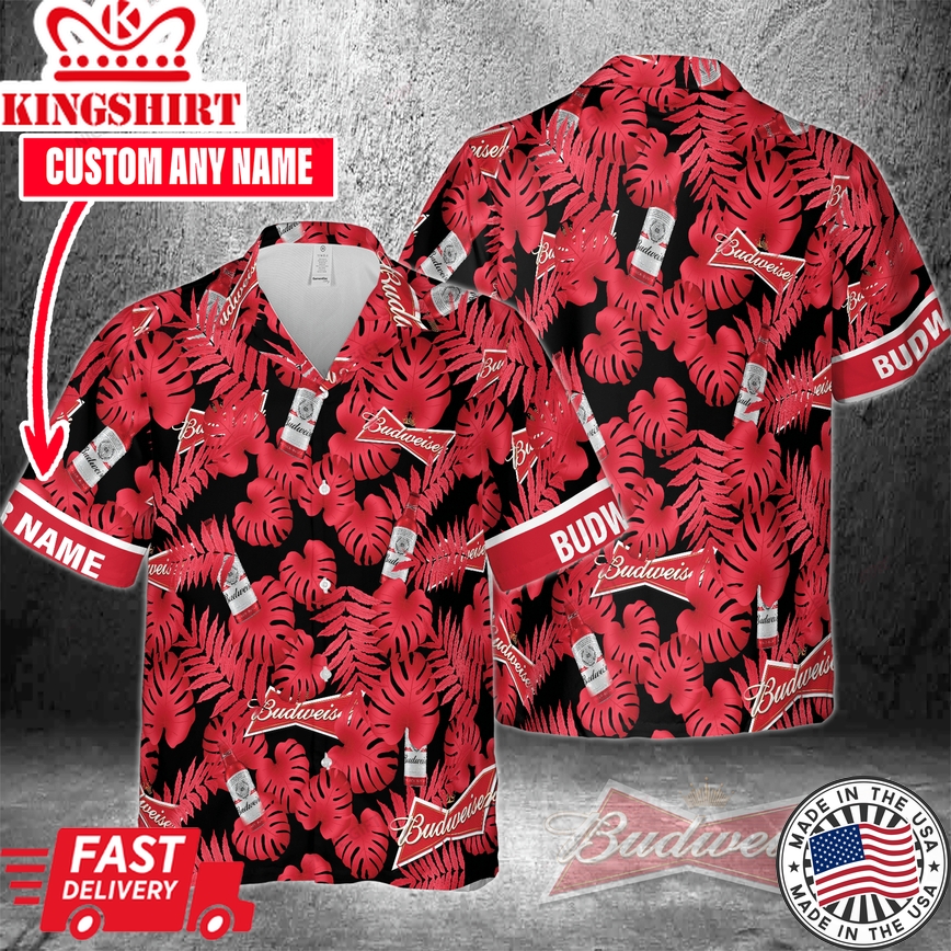 Budweiser Unique Identity Vibrant Hawaiian Shirt