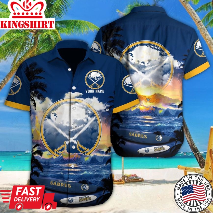 Buffalo Sabres Custom Triumph Reverberates in Hawaiian Tee