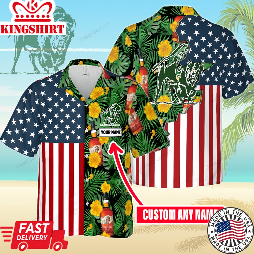 Buffalo Trace Custom Name Tropical Hawaiian Shirt