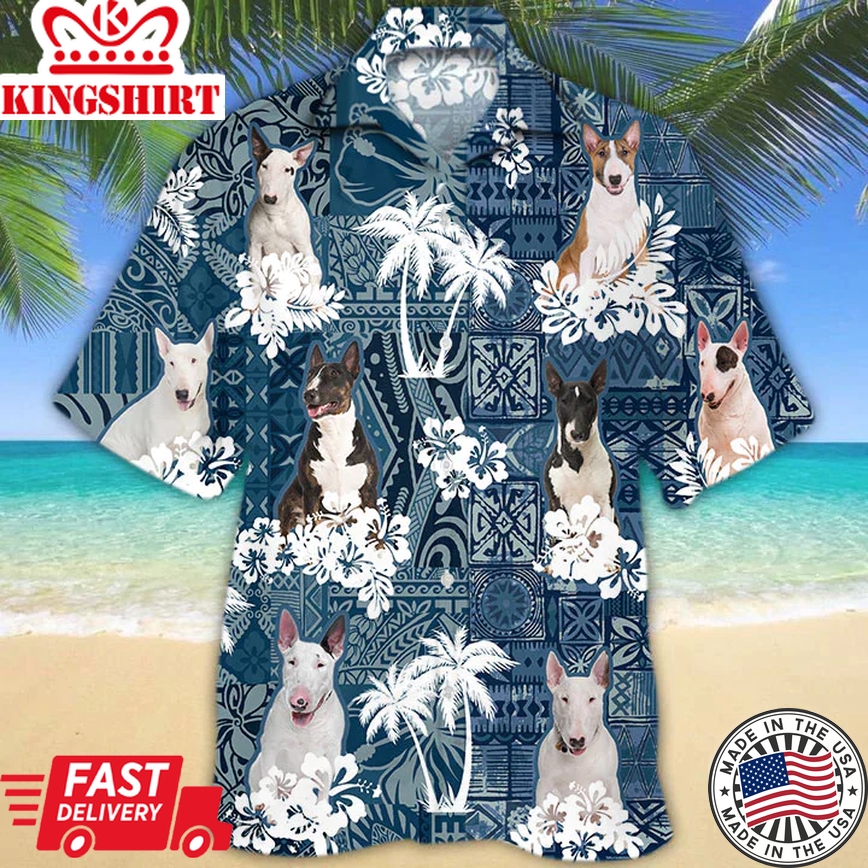 Bull Terrier Trendy Hawaiian Shirt