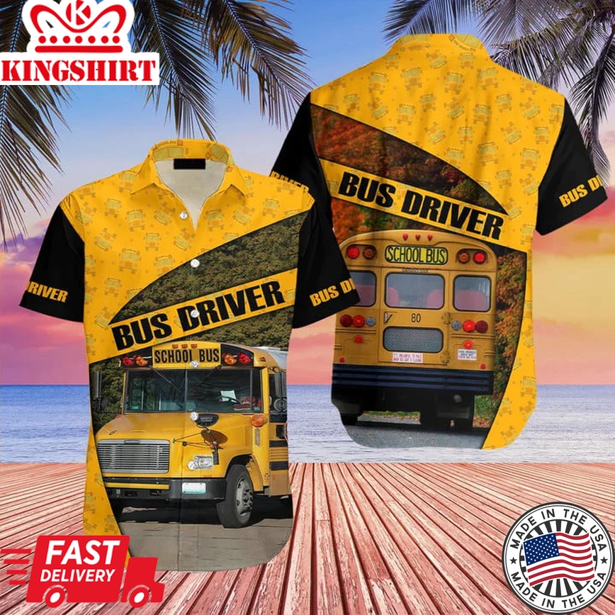 Bus Driver Hawaii Shirt, Bus Driver Trendy Hawaiian Shirt For Men, Gifts For Driver