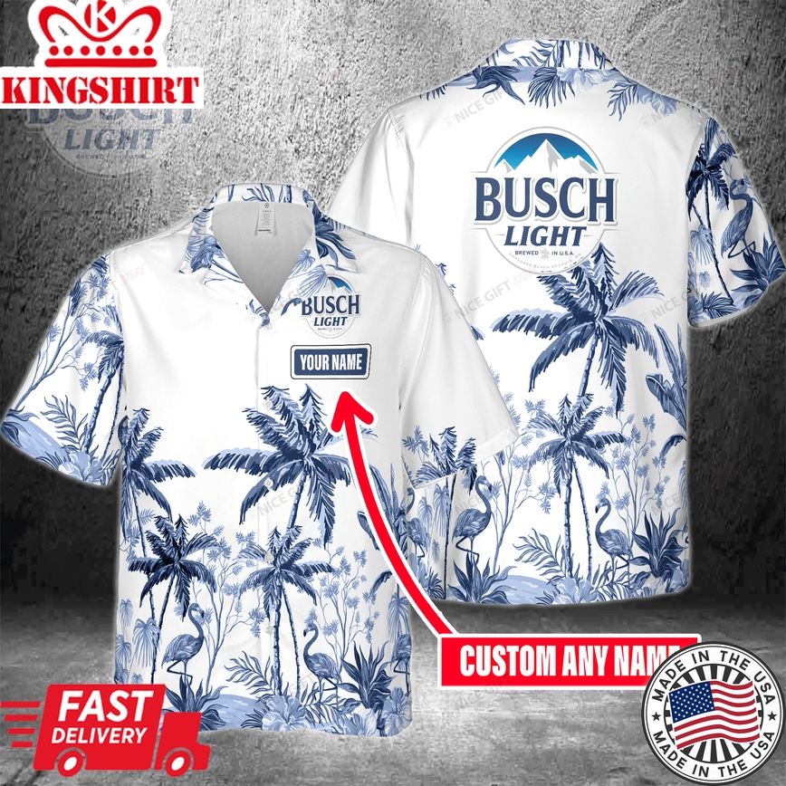 Busch Light Custom Hawaiian Shirt with Personalized Name