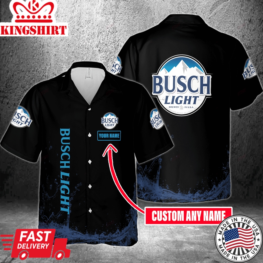 Busch Light Personalized Name Printed Hawaiian Shirt