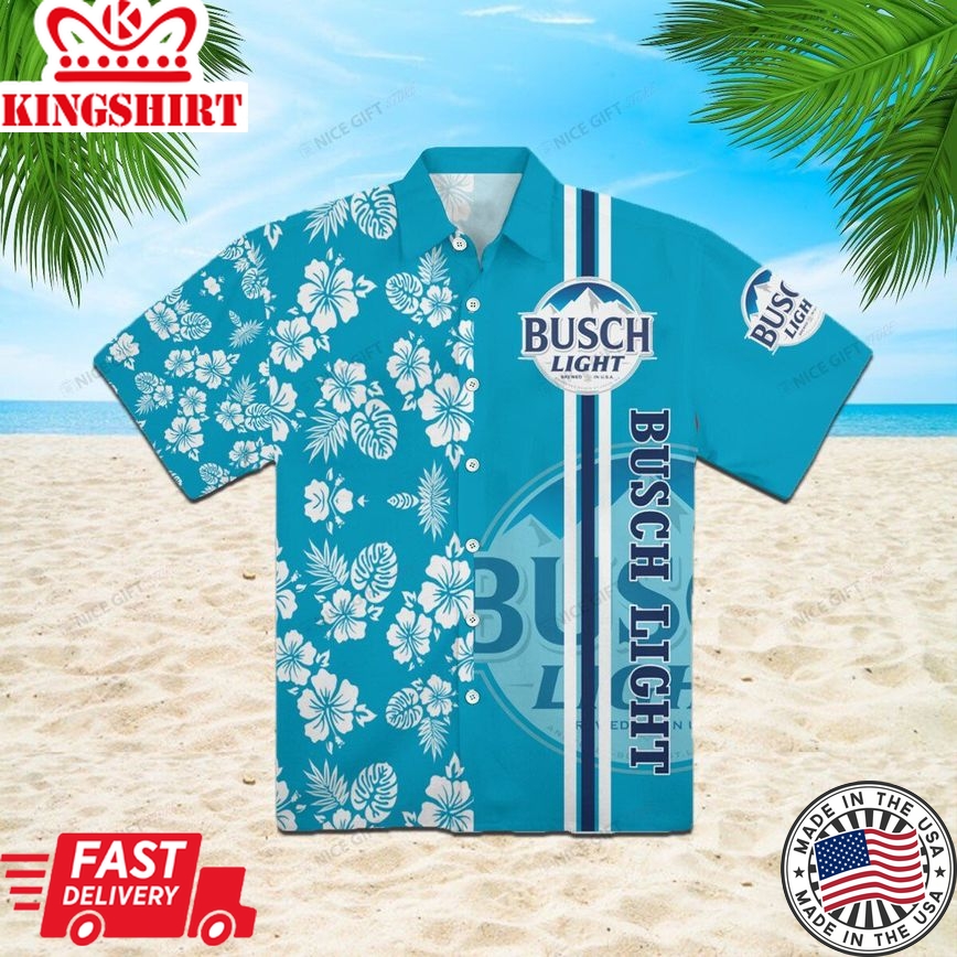 Busch Light Signature Style Hawaiian Aloha Shirt