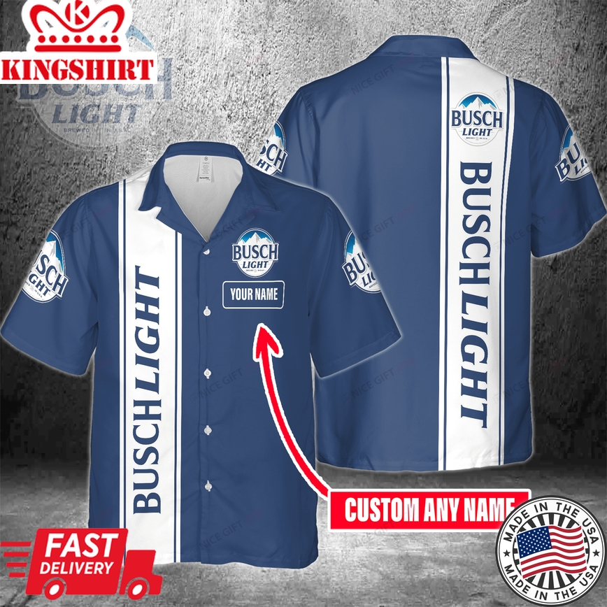 Busch Light Tropical Shirt With Custom Name Print