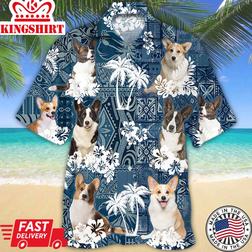 Cardigan Welsh Corgi Trendy Hawaiian Shirt