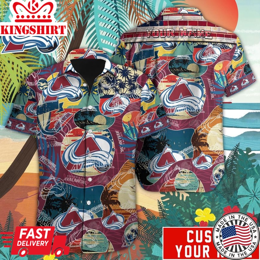 Colorado Avalanche Custom Name Hawaiian Shirt