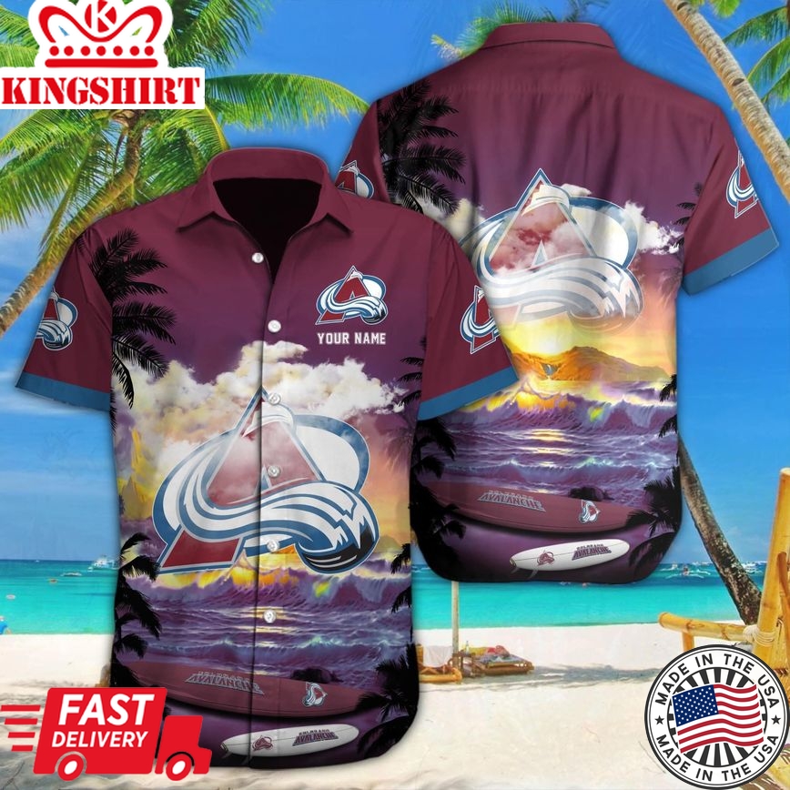 Colorado Avalanche Hawaiian Reverie with Custom Touch