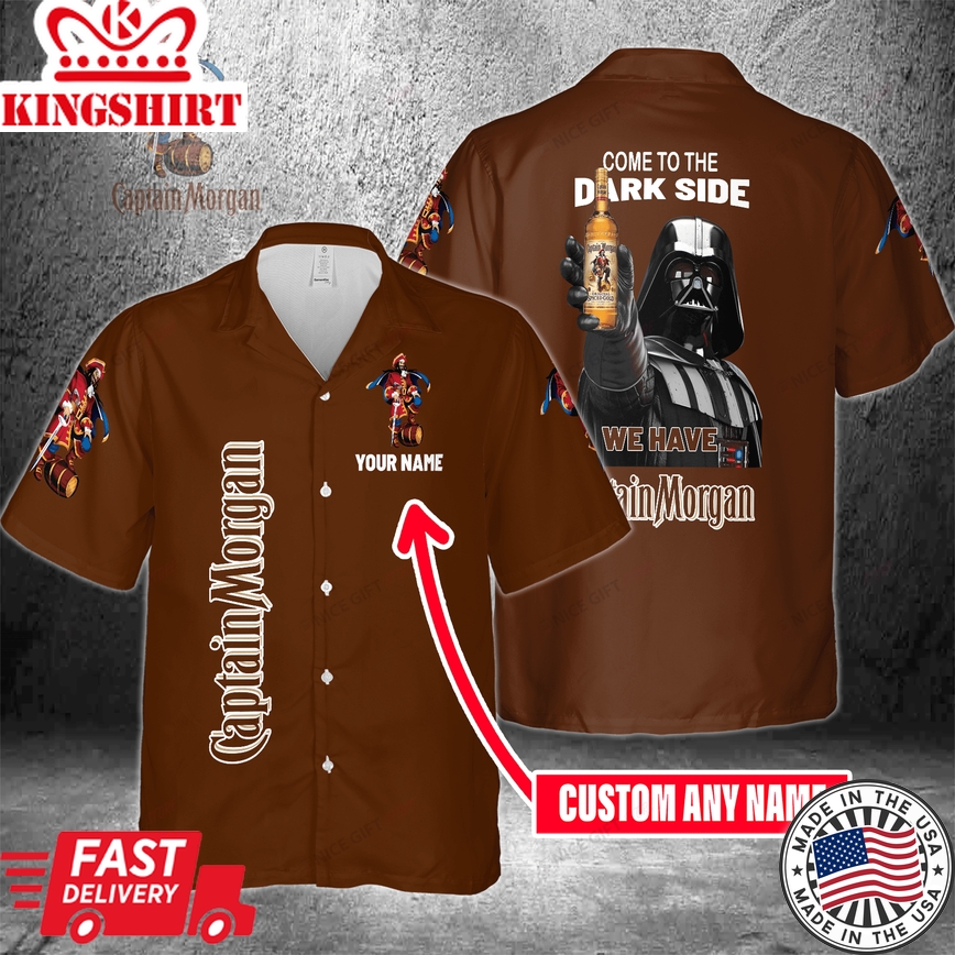 Come To The Dark Side We Have Captain Morgan Custom Name Hawaiian Shirt