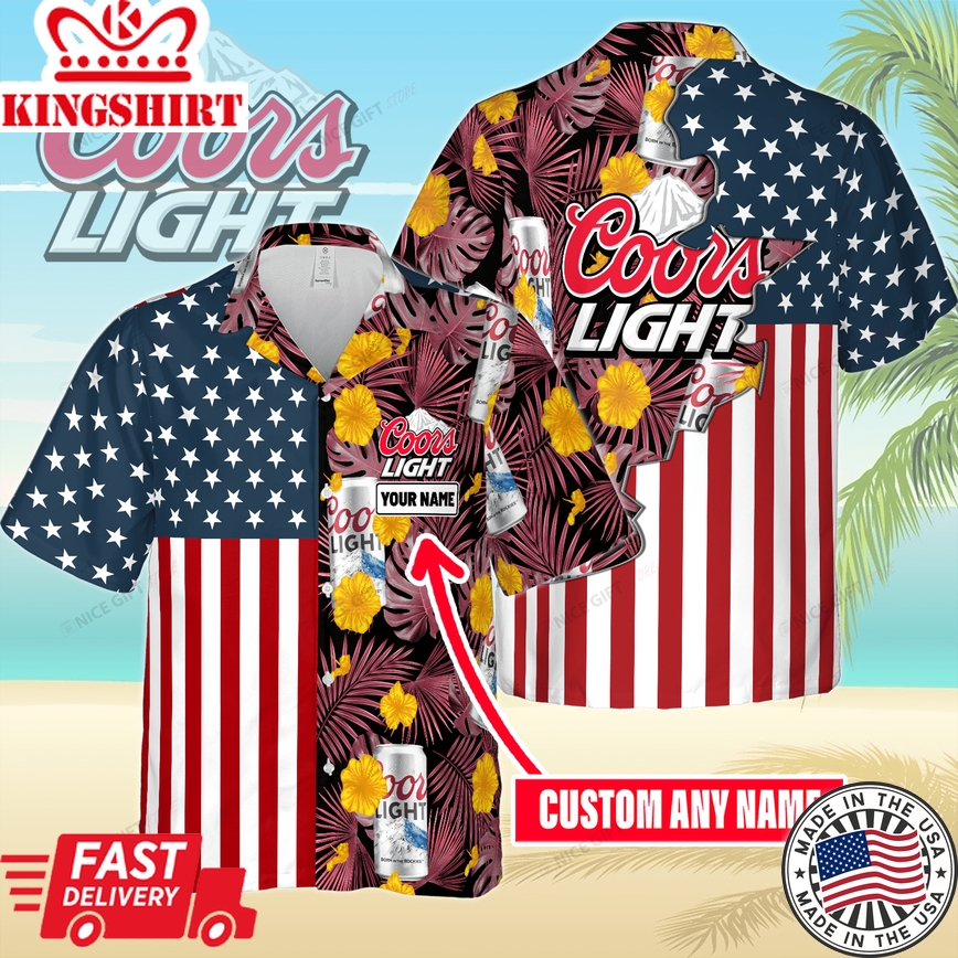 Coors Light Custom Name Hawaiian Classic Apparel