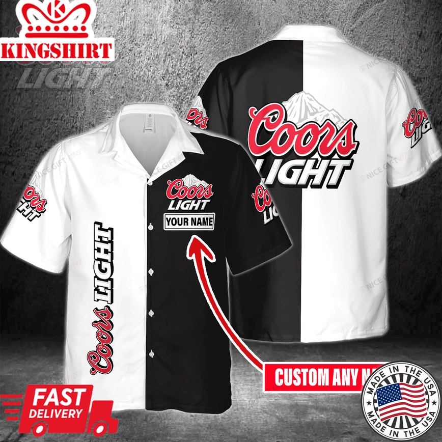 Coors Light Hawaiian Custom Name Shirt Vacation Classic