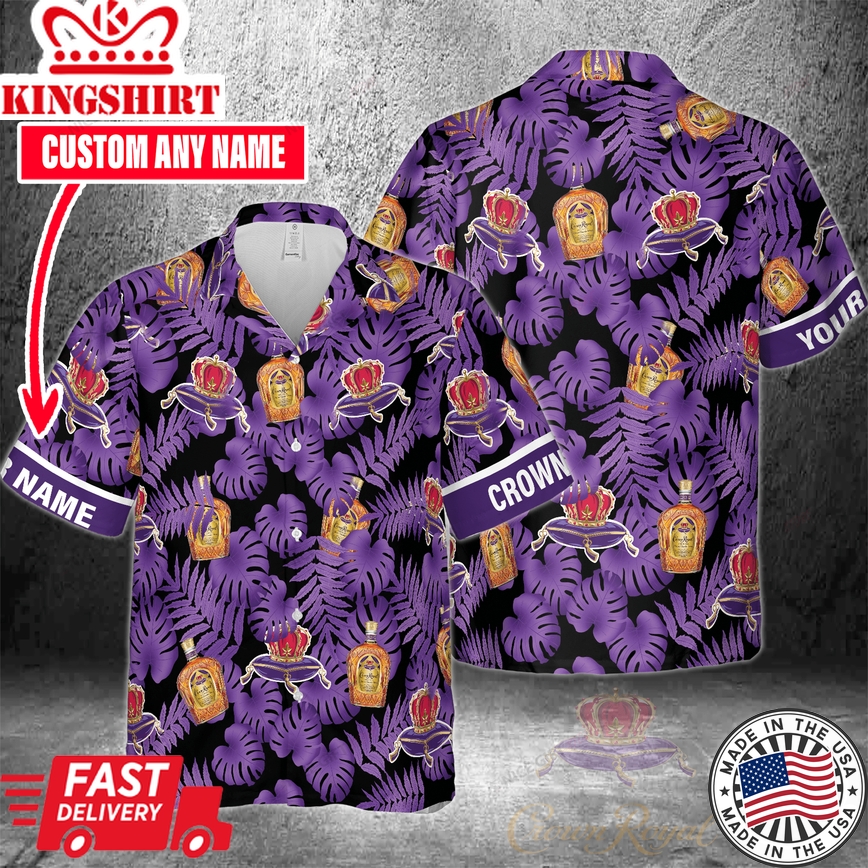 Crown Royal Aloha Shirt With Customized Name Print