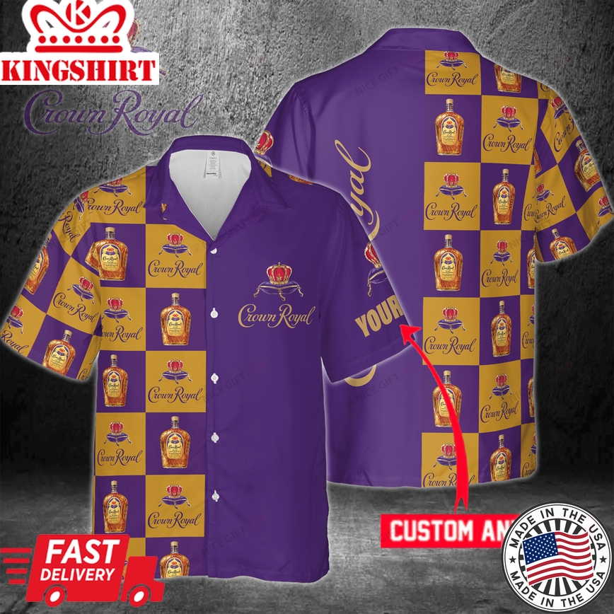 Crown Royal Hawaiian Custom Name Party Shirt Deluxe