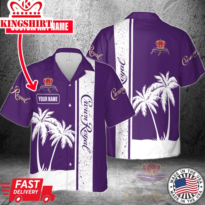 Crown Royal Name Customized on Personalized Hawaiian Shirt