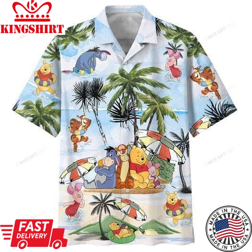 Custom 3D Aloha Shirt featuring Winnie The Pooh