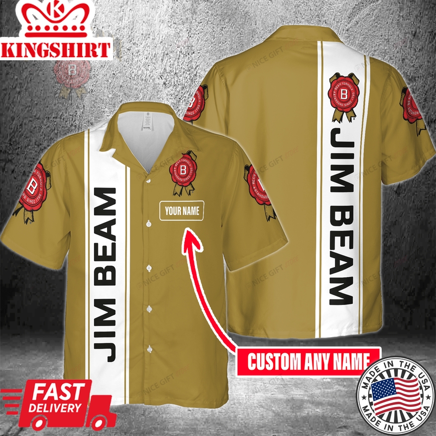 Custom Hawaiian Jim Beam Name Personalized Shirt