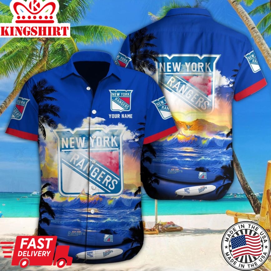 Custom Hawaiian Threads Capturing New York Rangers Essence