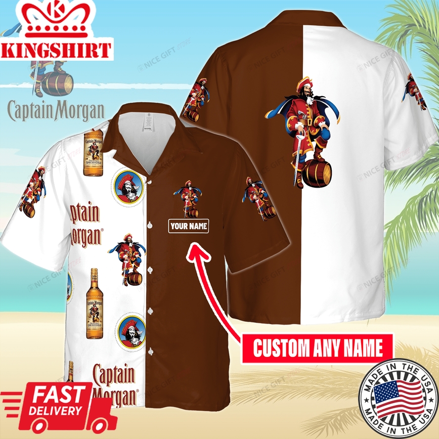 Customizable Captain Morgan Name Hawaiian Shirt