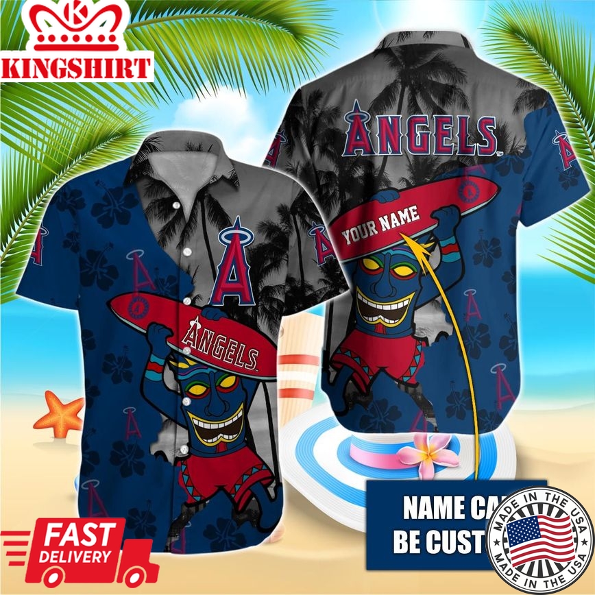 Customizable Name Los Angeles Angels Tropical Shirt