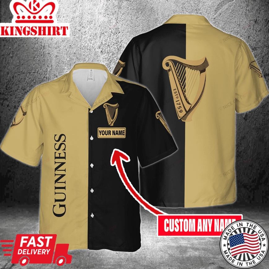 Customized Name Guinness Aloha Vacation Shirt