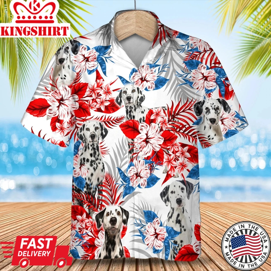 Dalmatian Trendy Hawaiian Shirt, Summer Aloha Shirt, Men Trendy Hawaiian Shirt, Gift For Summer