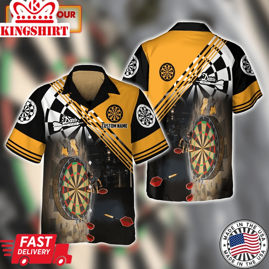 Darts - Personalized Name 3D Trendy Hawaiian Shirt