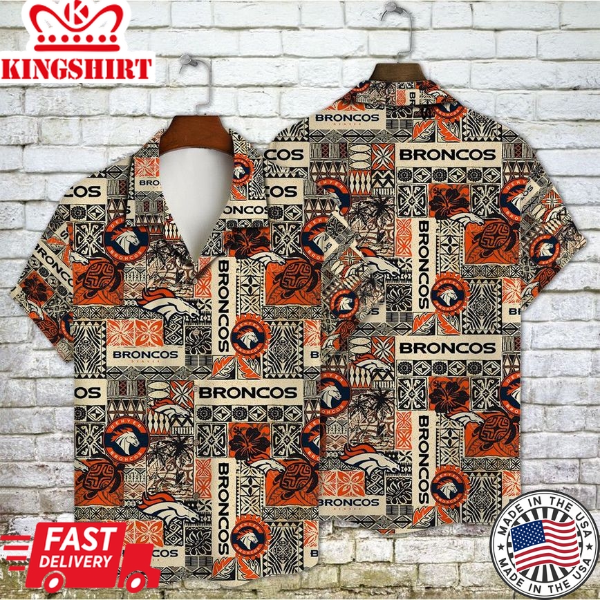 Denver Broncos Aop Hawaiian Shirt Signature Style