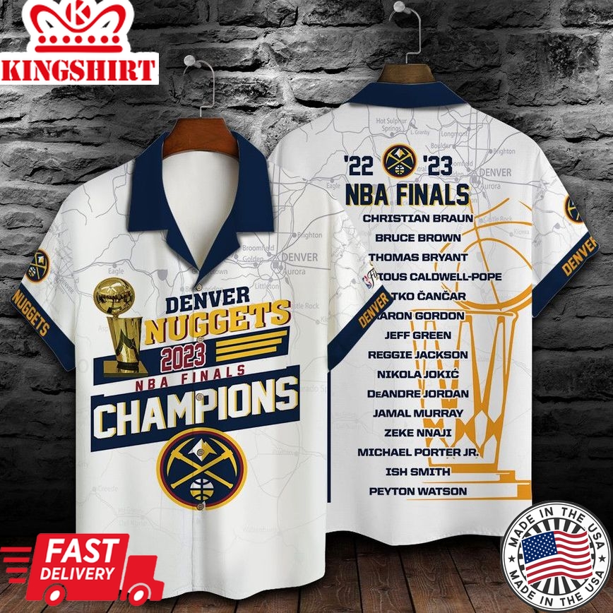 Denver Nuggets The Finals Champions Print 3D Aop Hawaiian Shirt Sh1 V1