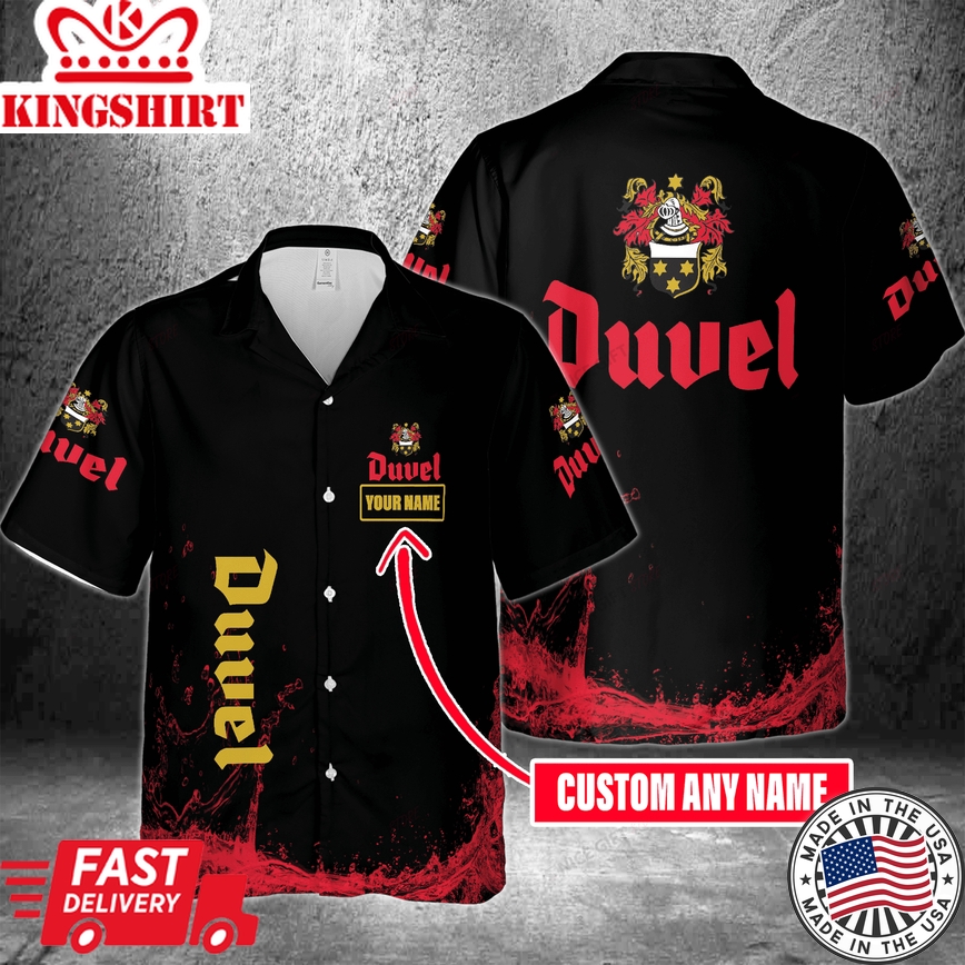 Duvel Sunset Elegance Custom Name Hawaiian Top