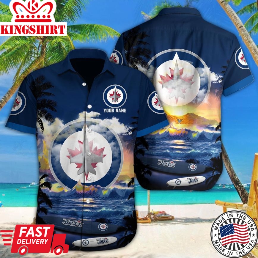 Embark on Winnipeg Jets Hawaiian Custom Ensemble Journey