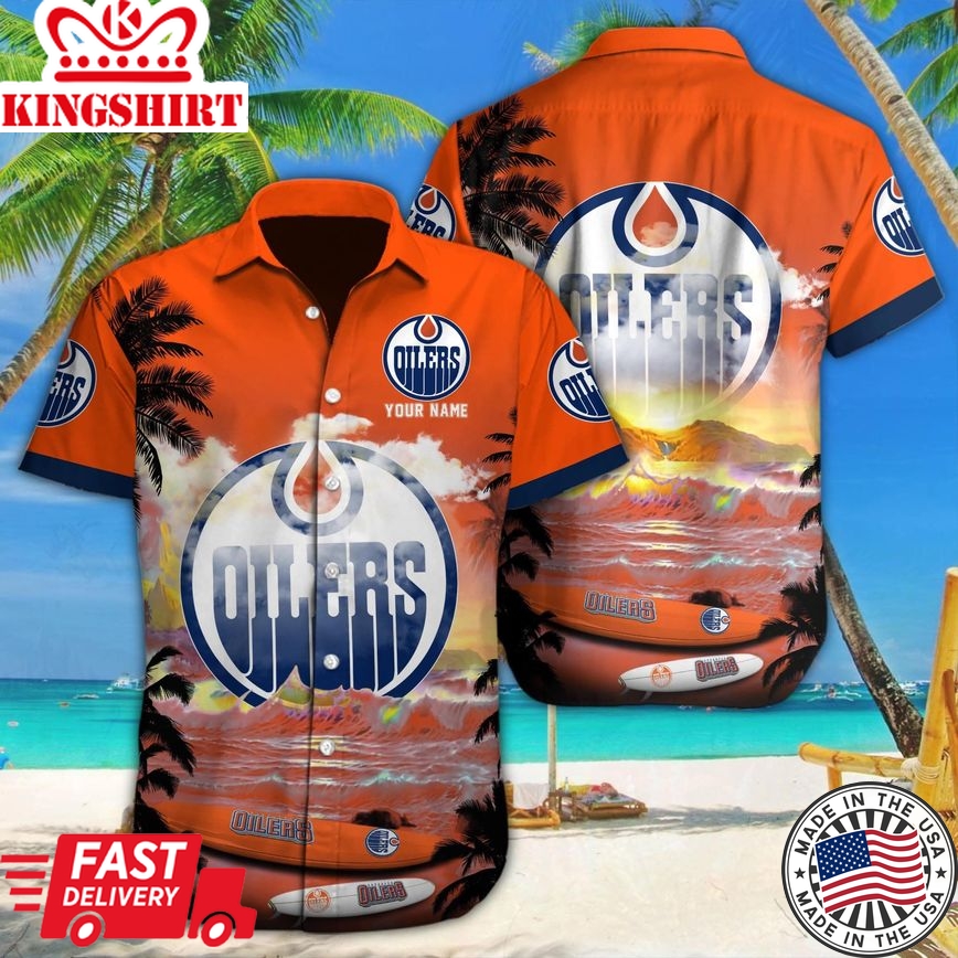 Embrace Edmonton Oilers Spirit in Hawaiian Custom Shirt