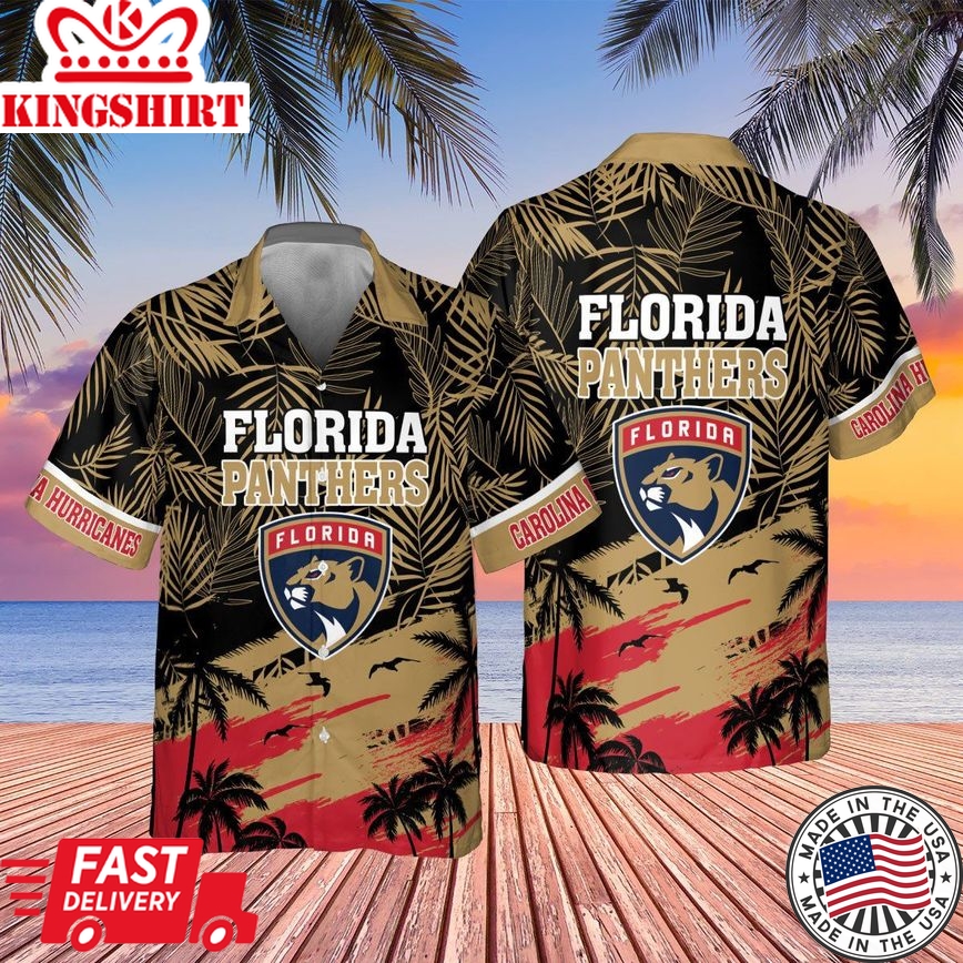 Exclusive Florida Panthers Hawaiian Aop Shirt