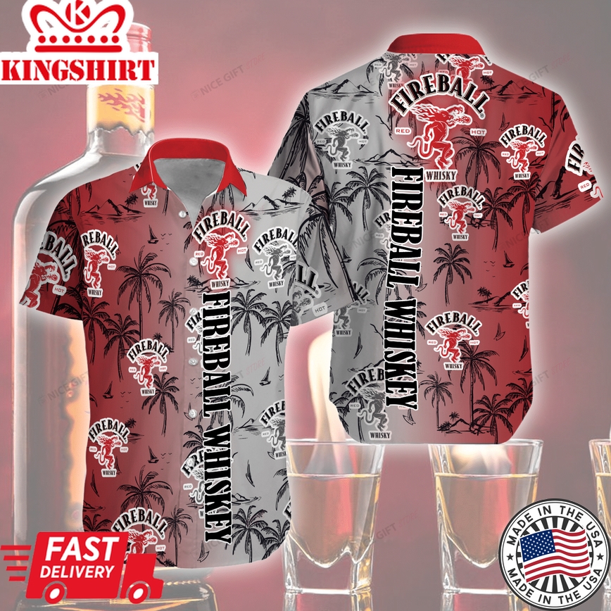 Fireball Whiskey Hawaiian Shirt Signature Look