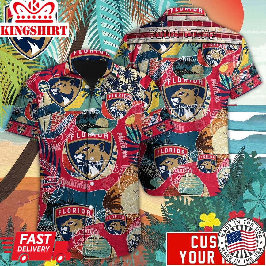 Florida Panthers Custom Name Hawaiian Shirt