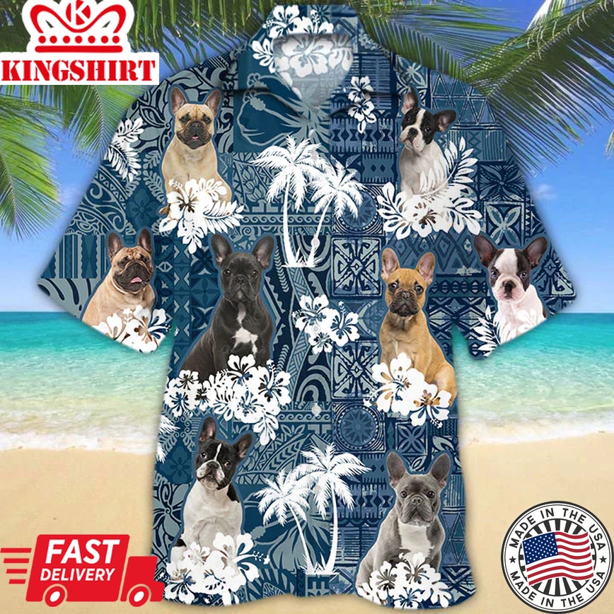 French Bulldog Trendy Hawaiian Shirt