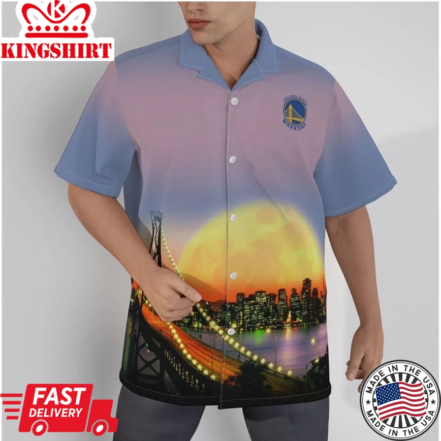 Golden State Warriors City Art 3D Hawaiian Shirt