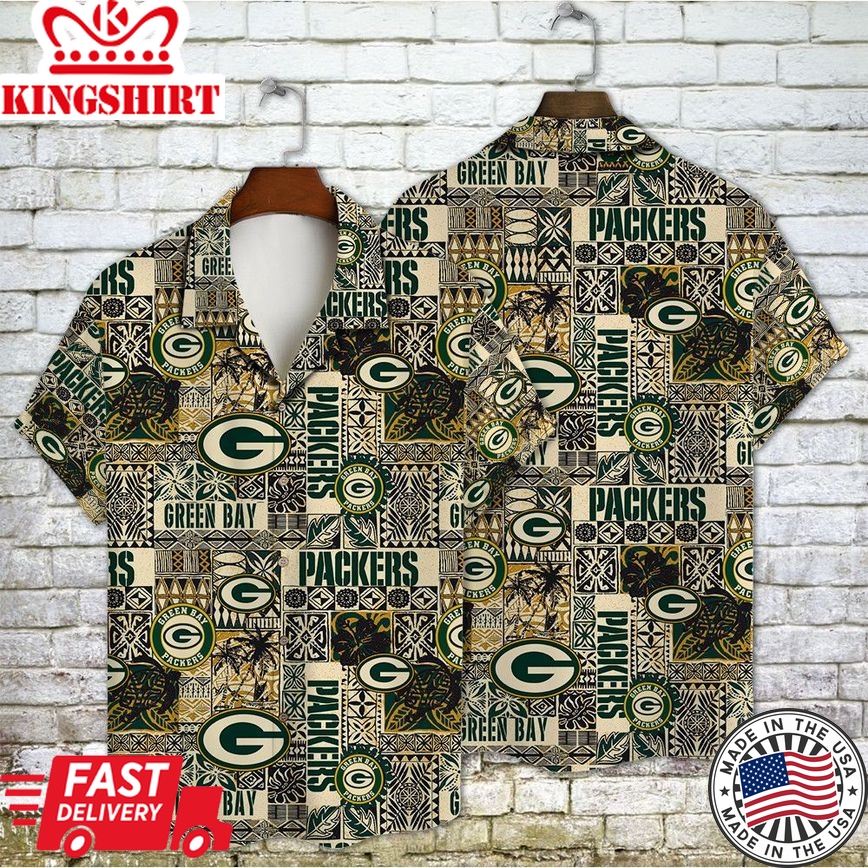 Green Bay Packers Hawaiian Aop Shirt Exclusive