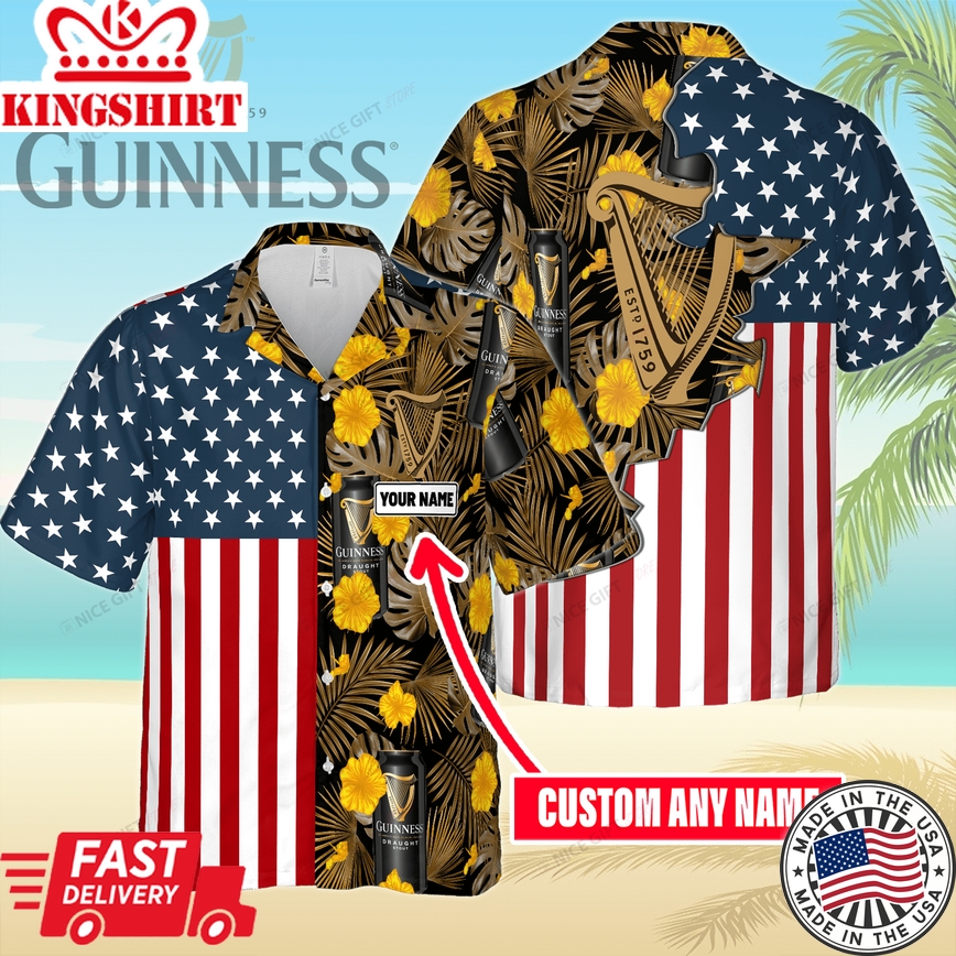 Guinness Custom Name Hawaiian Island Wear Shirt