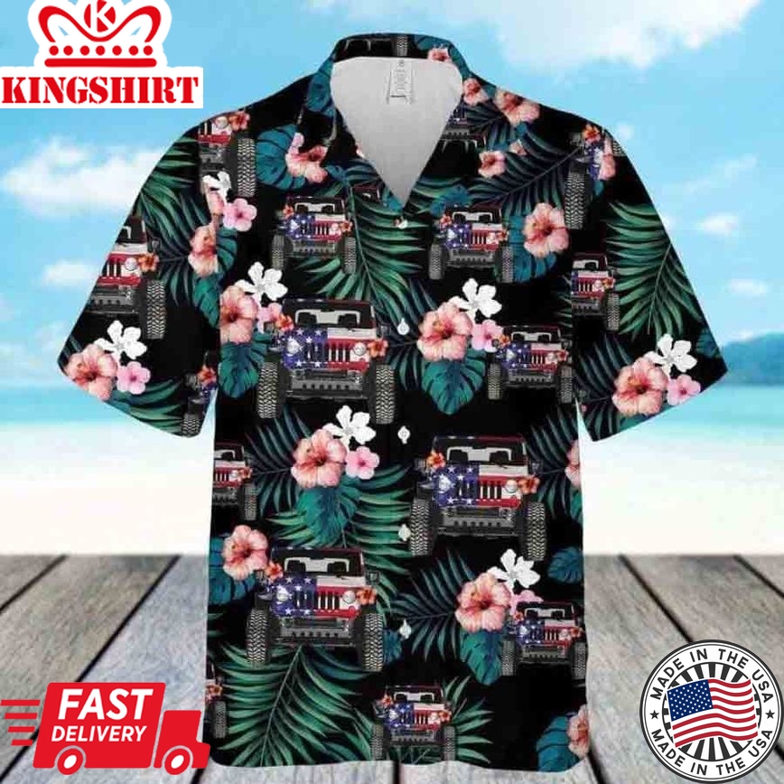 Hawaiian Aloha Shirts American Flag 4Th Of July Jee