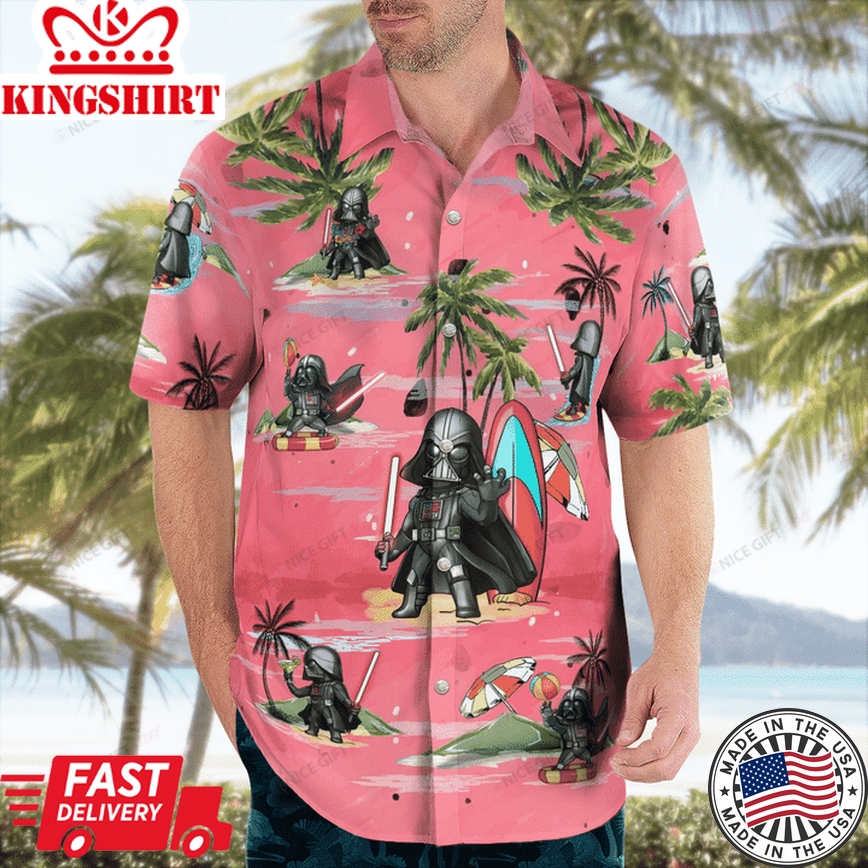 Hawaiian Attire Featuring Darth Vader Star Wars Design