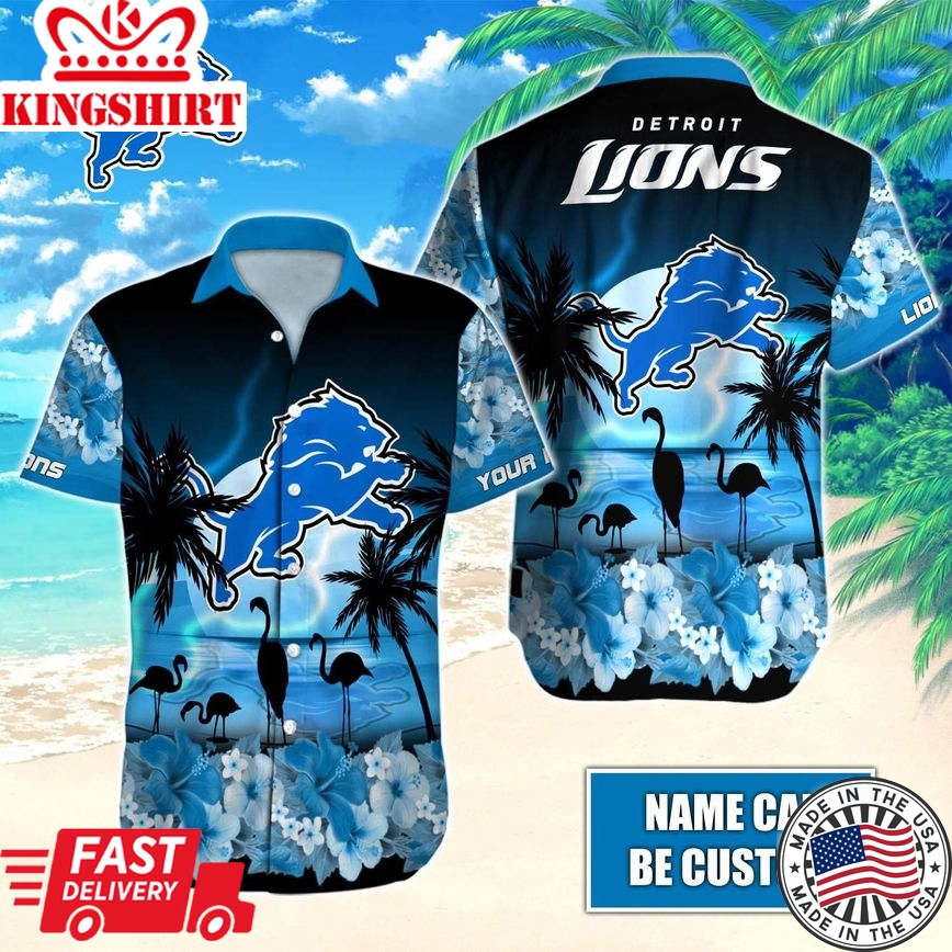 Hawaiian Shirt Celebrating Detroit Lions Custom Passion