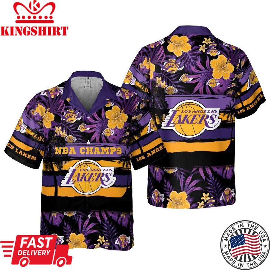 Hawaiian Shirt Inspired by Los Angeles Lakers Unique