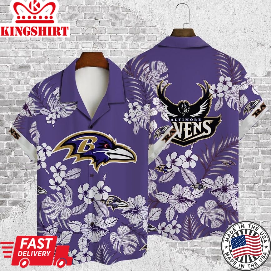 Hawaiian Shirt Premium Design Baltimore Ravens