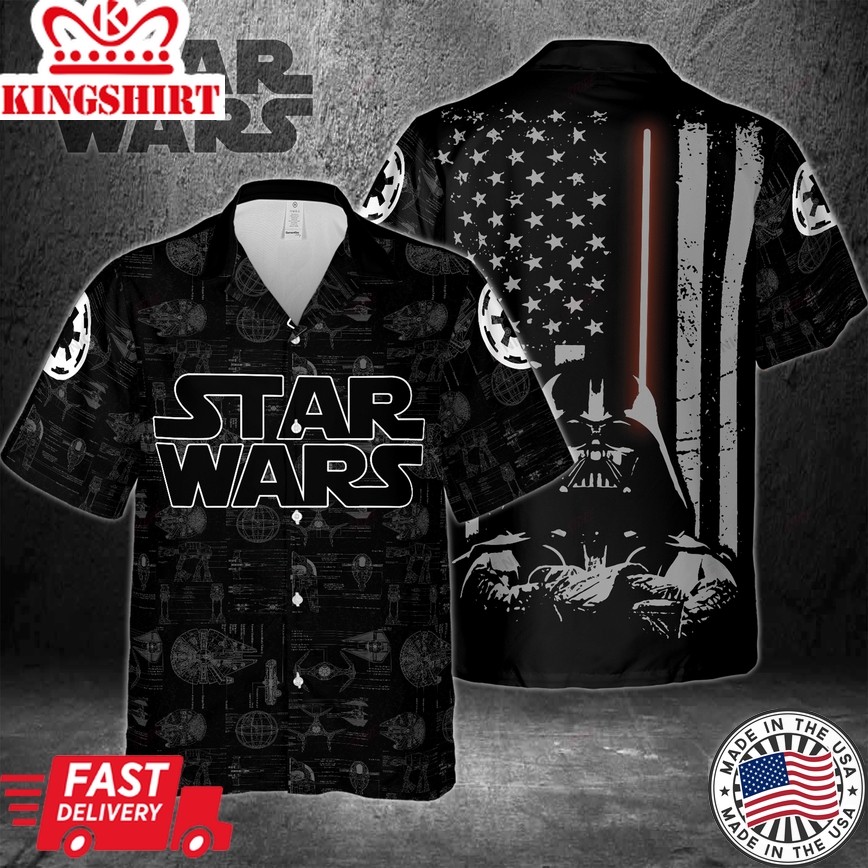 Hawaiian Shirt with Darth Vader Vivid Custom Print