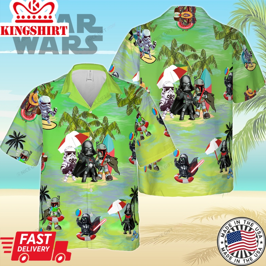 Hawaiian Shirt with Star Wars Essence in 3D Graphics